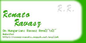 renato ravasz business card